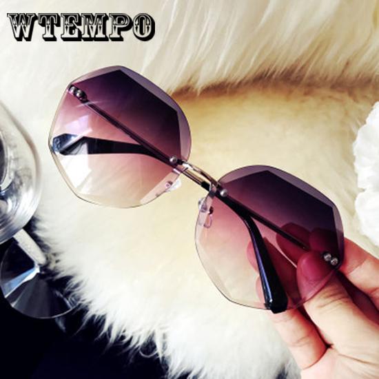 WTEMPO Retro Frame Sunglasses Women Sun Glasses  ladies Sunglasses Black Eyewear