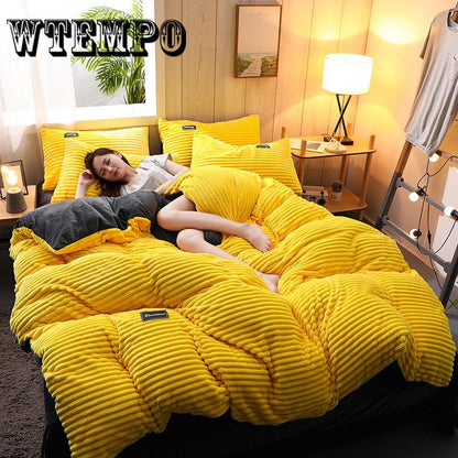 Fashion Bedding Sets Bed Linen Duvet Cover Flat Sheet Bedding Set Winter King Queen,bed Set
