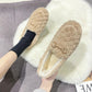 Women's Shoes Plus Velvet Thick Winter Korean Version of All-match Plush Shoes Flat Warm Non-slip Shoes