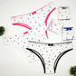 Fashion 6 pcs/lot Printed Sexy low Waist Briefs white Panties Cotton  Women's Underwear