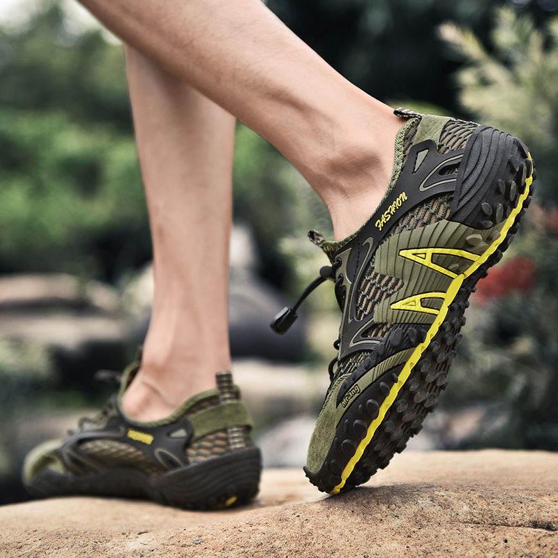 Plus Size 38-48 Summer Men Sneakers Hiking Shoes Lightweight Breathable Basketball Running Shoes Deodorant Waterproof Mesh Shoes