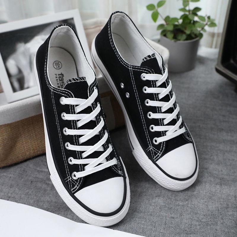 Men's Shoes Canvas Shoes Couple Canvas Shoes Men's Men's Cloth Shoes Board Shoes Low To White Shoes
