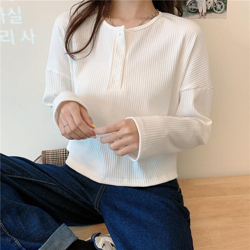 Summer Women Casual Long Sleeve Fall Loose O-Neck T Shirt Elegant Femme Tops Pullovers