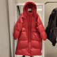 Women's Mid-length Down Jacket Over The Knee Korean Style Loose Thick Hooded Waist Waist Wild White Duck Down Jacket