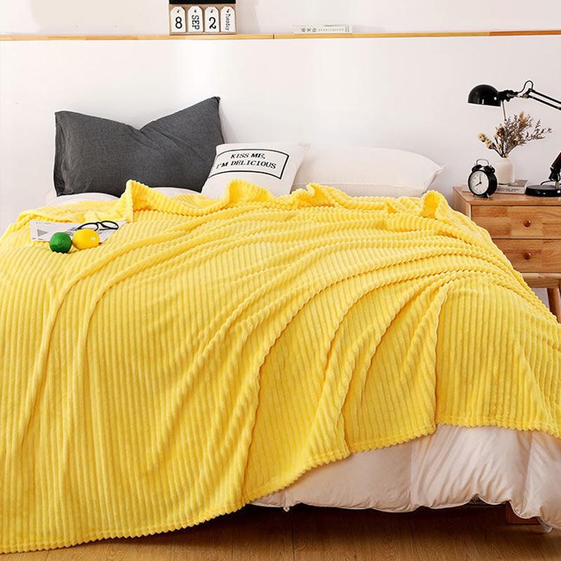 Milk Velvet Flannel Blanket Warm Napping Leisure Blanket Towel Blanket Single Double Summer Thin Blanket