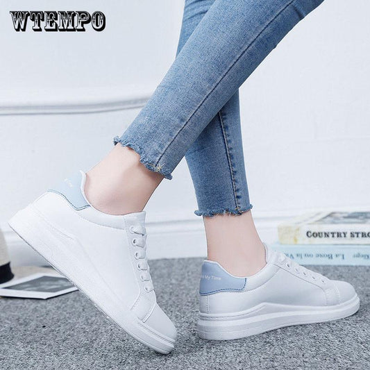 Women Platform Creepers White Flat Student Girls Sport Shoes Sneakers