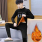 Thermal Underwear Men's Student Long-sleeved Warm Clothes Plus Velvet Thickening Suit Youth Autumn Clothes Long Trousers