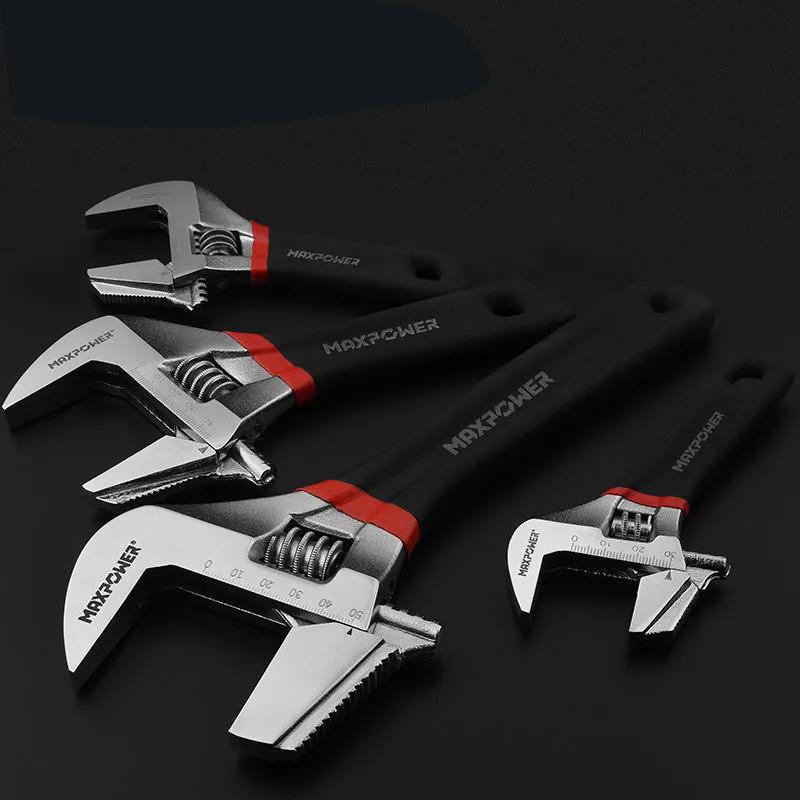 Large Opening Short Handle Adjustable Wrench Multi-function Extra Large Wrench Repair Kit Bathroom Hand Tools