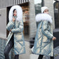 Glossy Disposable Down Padded Jacket Women's Mid-length Korean Style Winter Loose White Large Fur Collar Fashion Padded Jacket