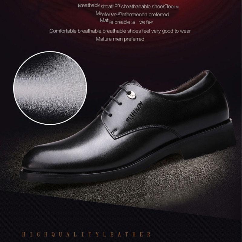 Men's Business Casual Leather Shoes Non-slip British Men's Shoes Breathable Work Men's Work Shoes