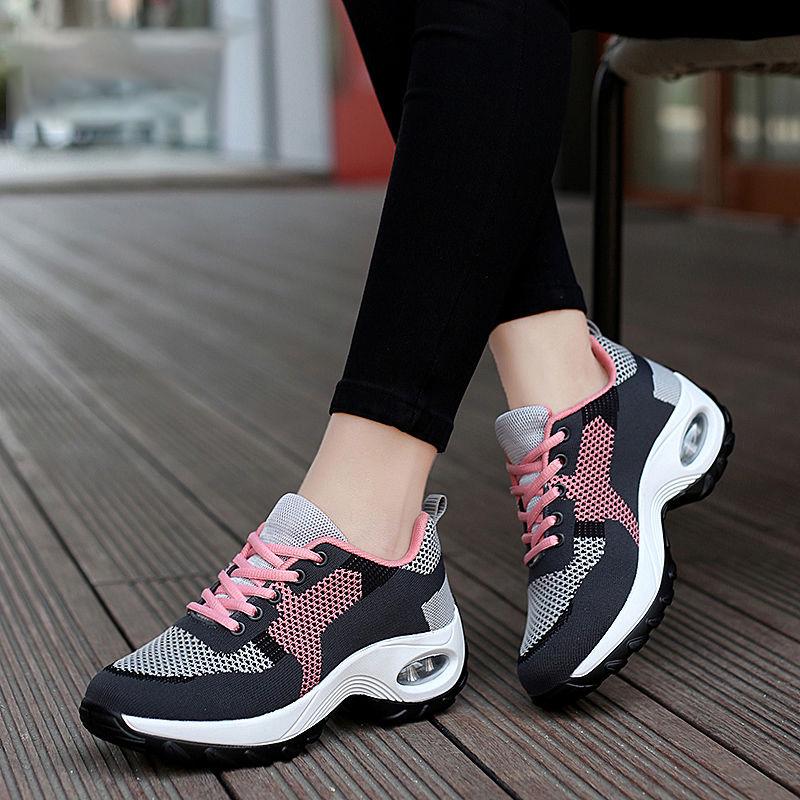 Women Vulcanized Shoes Summer Women's Sneaker 2020 Spring Summer Knitting Breathable Shoe Chunky Platform Sneakers Soft