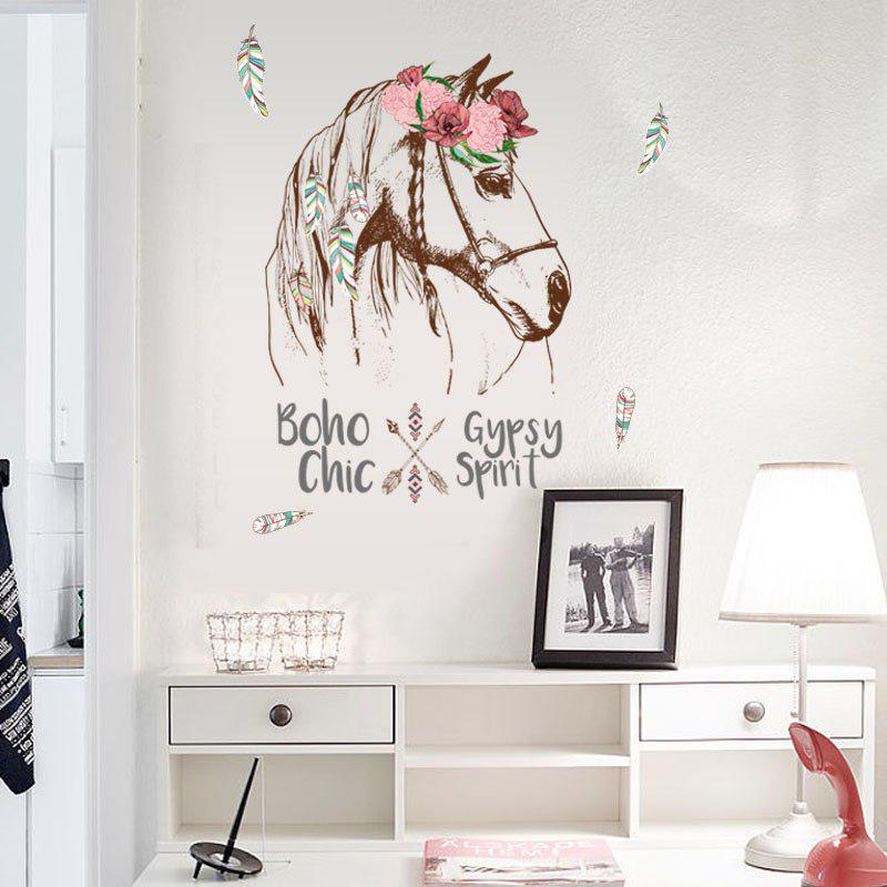 [Wall sticker ]Cartoon Horse Head Wall Decoration Art Decals For Kids Rooms Nursery Children 'S Wall