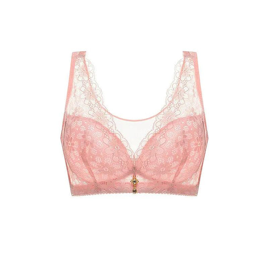 Underwear Women's Bra Non Steel Ring Gathers Anti Sagging Closes Auxiliary Breast Breathable Ultra-thin Bra In Summer