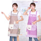 2-piece Kitchen Apron Waterproof and Oil-proof Anti-fouling Female Adult Cute Home Cooking Waist Apron Work Go To Work Sling Apron