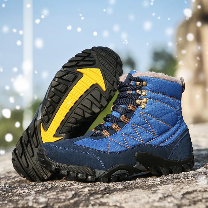 Outdoor Snow Hiking Shoes Men Shoes, Non-slip Warm Snow Boots, Thick Warm Short Boots 38-44