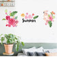 New Cartoon Wall Stickers Parrots Rose Flower Home Decor Wall Decal For Living Room Kids Room Mural