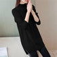Autumn and Winter Plus Velvet Sweater Mid-length Loose Half-high Collar Large Size Base Shirt Jacket