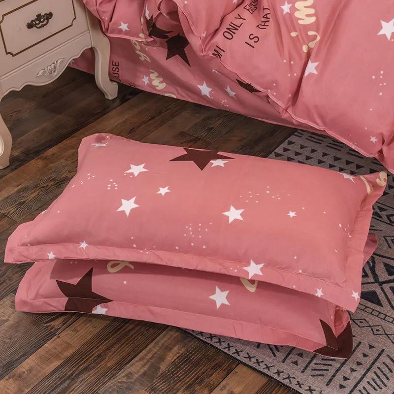 Pure Cotton Brushed Pillow Cover A Pair of Skin-friendly Soft Plus Thick Single and Double Pillow Cover