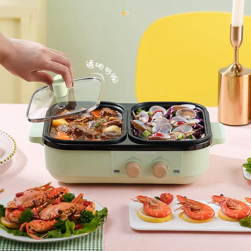 Multi-function Cooking Shabu-shabu and Roasting One Pot Non-stick Pot All-purpose Pot Household Pot Two-in-one Barbecue Stove