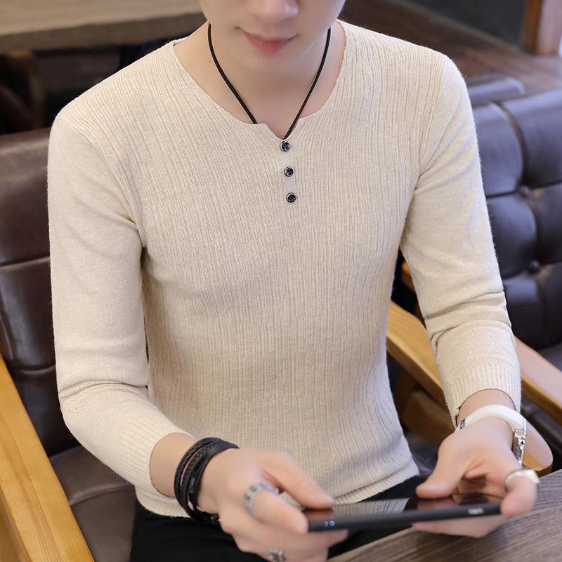 Sweater Male Spring Autumn New Fashion Student Trend Round Neck Thin Pullover