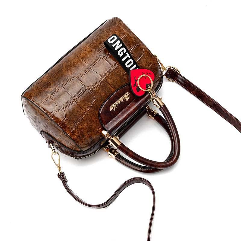 Women Shoulder Bag with Love Heart Pendant Ladies Handbag Crossbody Bags