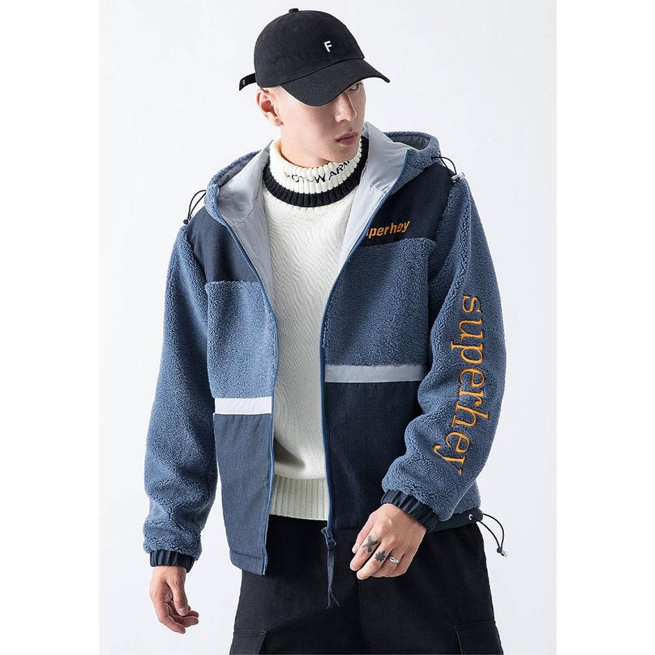 Winter Men's Warm Jacket Fleece Cotton Thick Cashmere Coat Windbreaker