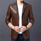 Fashion High-end Men's Leather Jacket Autumn and Winter Fashion Trend Slim Plus Cashmere Warm Sheepskin Jacket