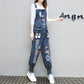 Casual Sleeveless Jumpsuit Loose Ripped Jeans Personality Harlan Pocket Pants Fashion Denim Trousers