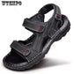 Brand Men Summer Fashion Sandals Beach Shoes Genuine Leather Comfortable Casual Shoes