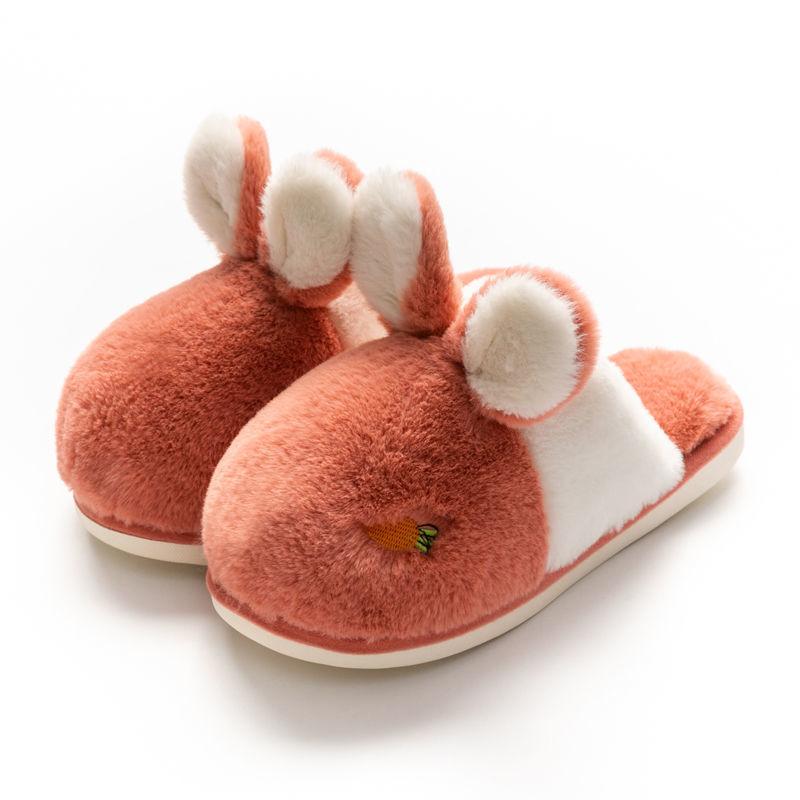Autumn and Winter Pure Cotton Slippers Indoor Non-slip Soft-soled Shoes Warm Simple Plush Cotton Shoes