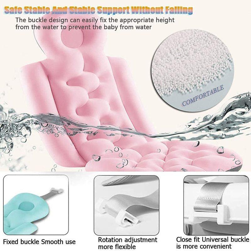 Bathroom Supply Waterproof Non-Slip Spa Bathing Pad Full Body Bathtub Cushion Bath Pillow
