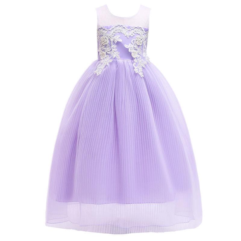 Girls' Fluffy Dresses Christmas Evening Dresses, Children's Long Skirts, European and American Style Children's Skirts