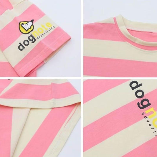 Cotton Girls Summer Striped Loose Casual Sports Two-piece Breathable Comfortable Thin Section Lightweight Soft Short Sleeve Shorts Set