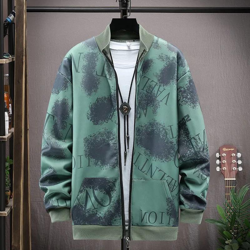 Spring and Autumn Trend Men's Men's Zipper Stand Collar Sweater Camouflage Jacket Long-sleeved Casual Jacket