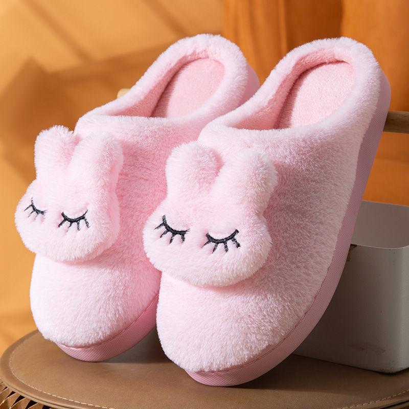 Winter Home Indoor Warmth Couple Plush Household Non-slip Platform Confinement Shoes