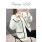 Winter Knit Sweaters for Women Solid Color Long Sleeved Buttons Loose Pullovers Turtleneck Warm Irregular Hem Tops