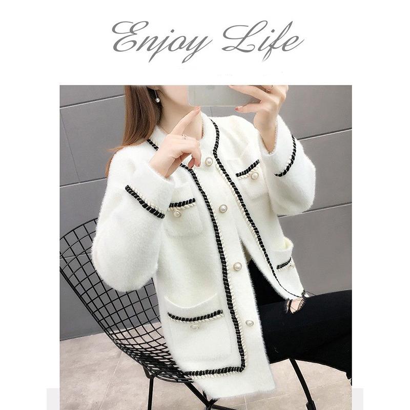 Winter Knit Sweaters for Women Solid Color Long Sleeved Buttons Loose Pullovers Turtleneck Warm Irregular Hem Tops