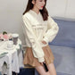 Thin Hooded Character Sweater Women Spring and Autumn All-match Loose Student Clothes
