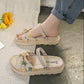 Sweet Sandals Female Summer Fairy Style Student Fashion Roman Platform with Skirt Flat Shoes
