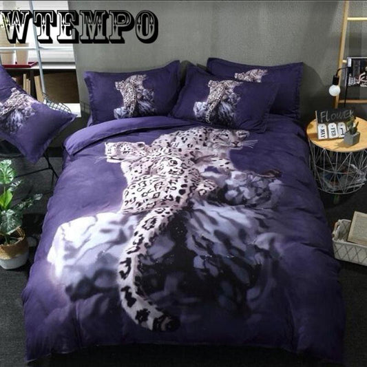 Bedding Set Print Duvet Cover Set Lifelike Bedclothes Pillowcase Bed Set Home Textiles