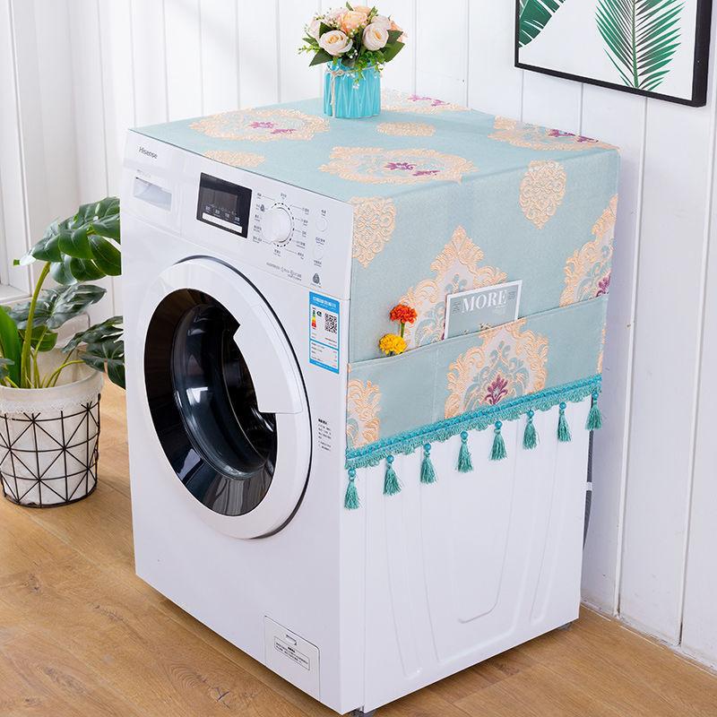 Fridge Dust Cover Washing Machine Cover Household Dust Proof Covers with Storage Pockets