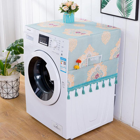 Fridge Dust Cover Washing Machine Cover Household Dust Proof Covers with Storage Pockets