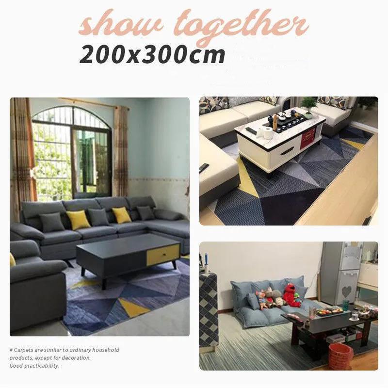 Home Simple Bedroom Carpet Modern Geometric Nordic Living Room Carpet