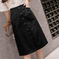 Women Sexy Tight A-line High Waist Hip Skirt Knee-length Split Fork Zipper Club Casual Home Office