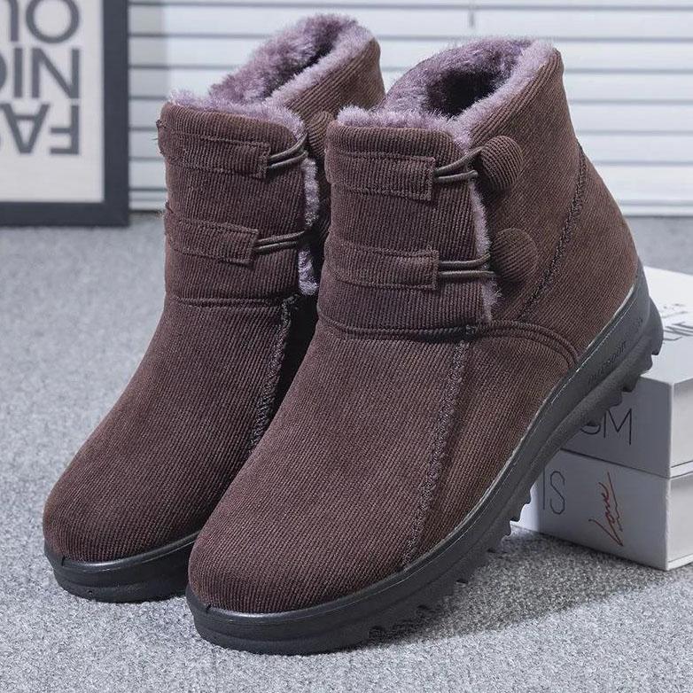 Women's Winter Cloth Shoes Plus Velvet Thick Warm Snow Boots Non-slip Wear-resistant Mother's Cotton Boots