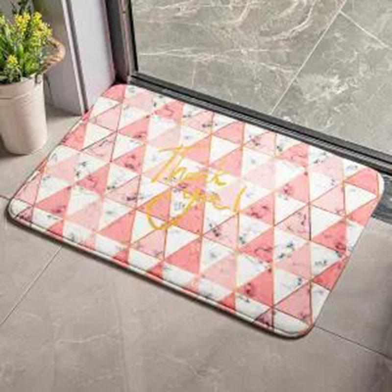 Flocking Bath Mat Home Decoration Door Mat Non-slip Absorbent Bathroom Doormat Super Soft Fiber Bath Rug