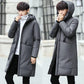 Men's Medium Length Down Jacket Winter White Duck Down Warm Down Jacket