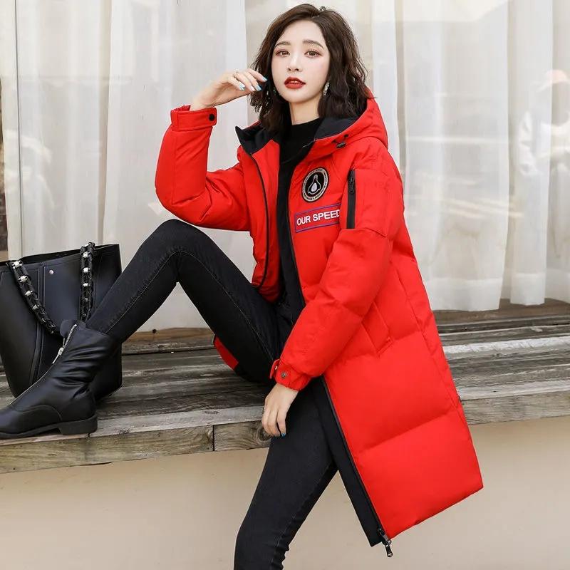 Down Jacket Women's Mid-length Korean Style Tooling Pie To Overcome High-grade Thickened Winter Jacket Warm Cotton Clothes