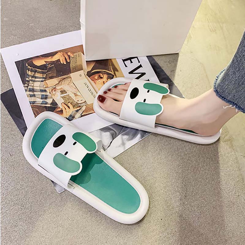 Couple Slippers Female Summer Home Indoor One-outer Home Non-slip Summer Cute Bath Sandals and Slippers Men