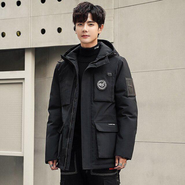 Autumn Fashion Pure Color Casual Men's Jacket Street Wear Thick Warm Men's Jacket Fashion Windbreaker Men's Jacket
